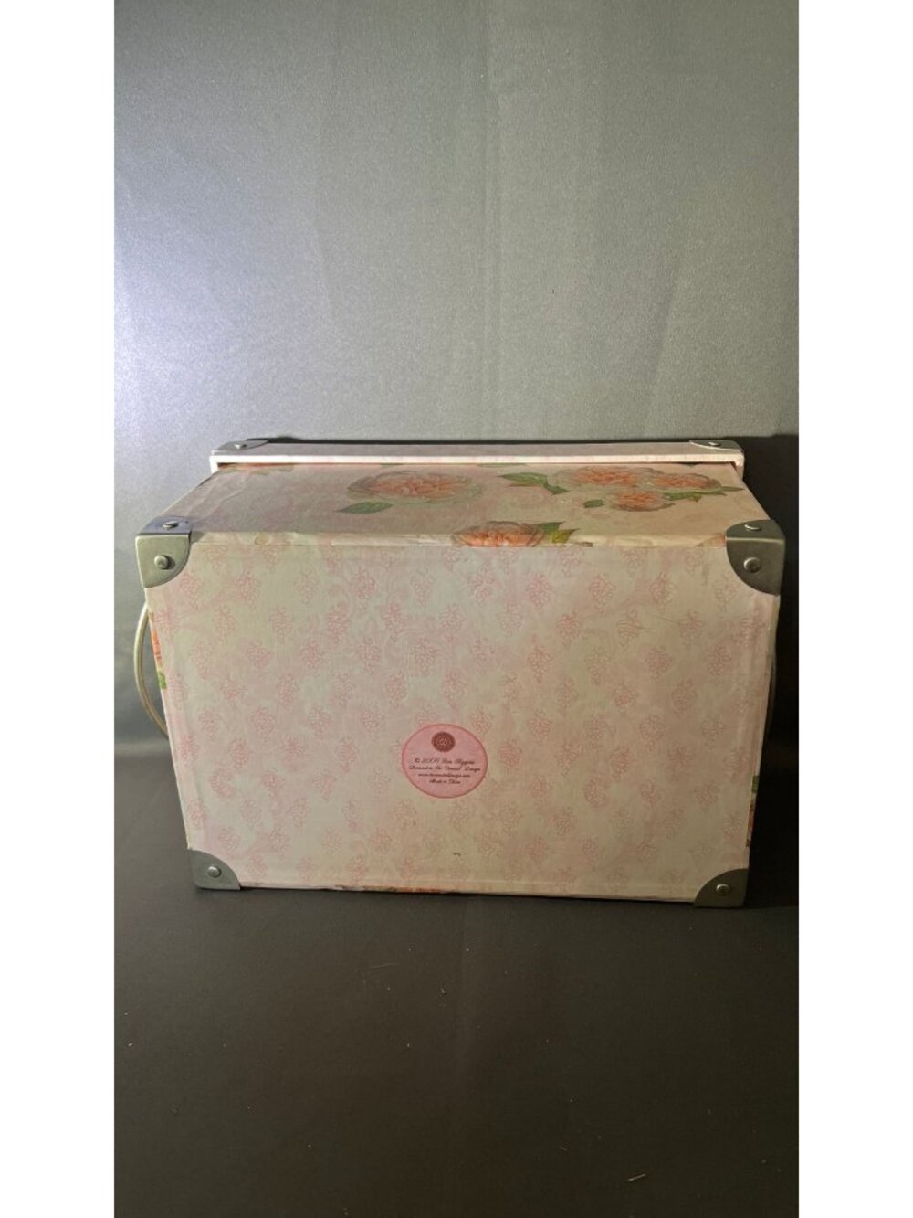 Tina Higgins Pink Floral Decorative Storage Box By Tri-Coastal - Picture 4 of 9